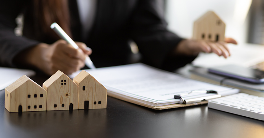 Estate planning - stylized image of legal professional preparing estate documents