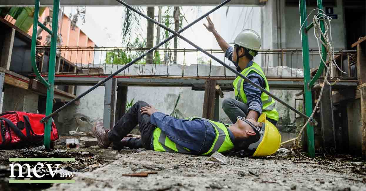 A construction site injury